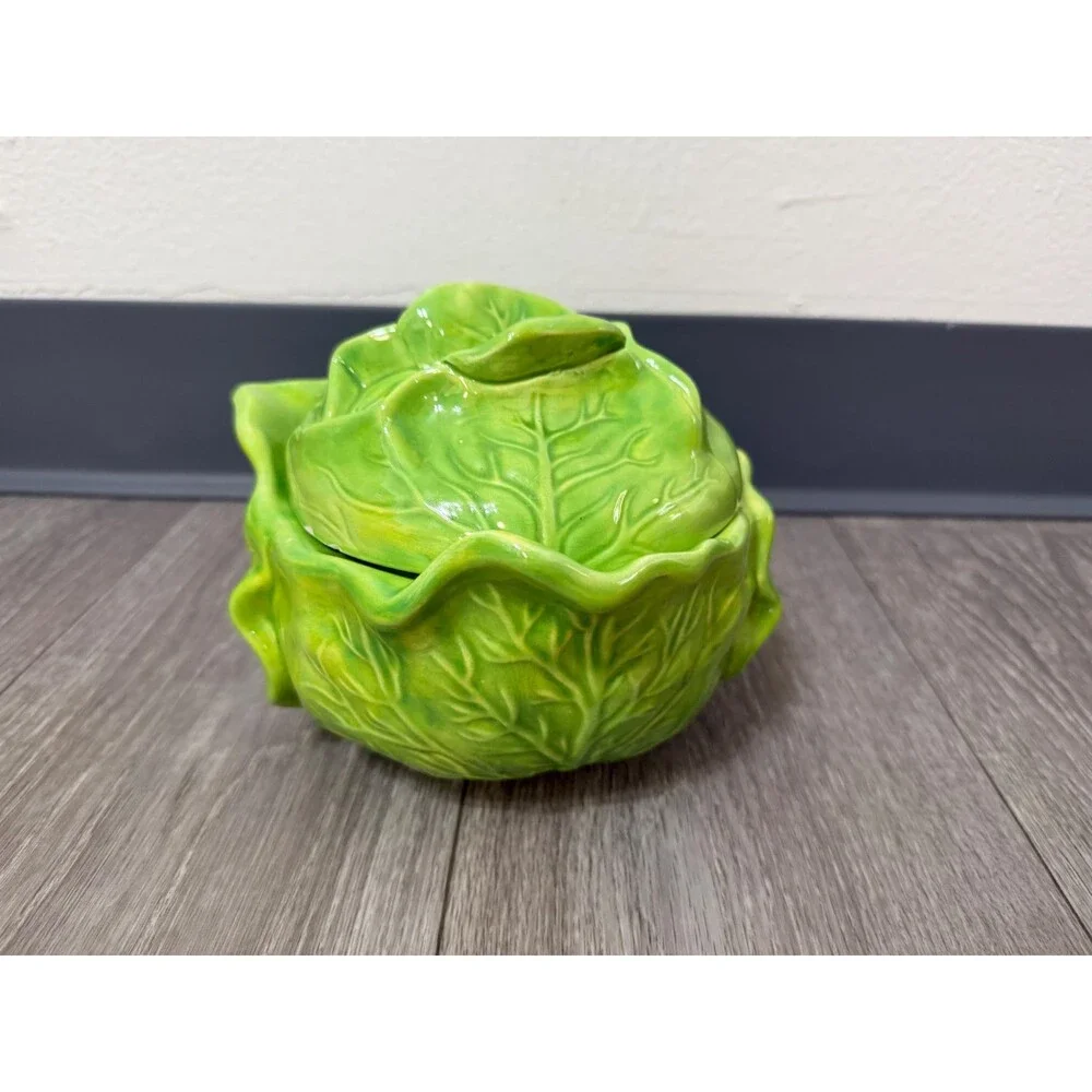 Vintage Holland Mold Bake & Serve Cabbage Tureen with Lid  (Chipped)
